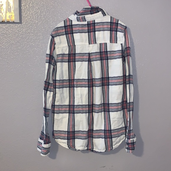 Tractr western white plaid long sleeve button down shirt - Picture 3 of 4